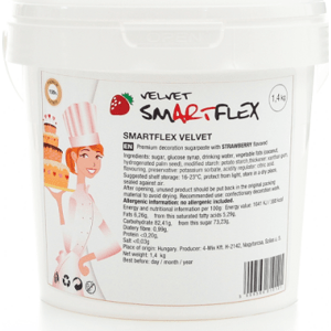 Smartflex Velvet Jahoda 1,4 kg (Potahovací a modelovací hmota na dorty) - Smartflex