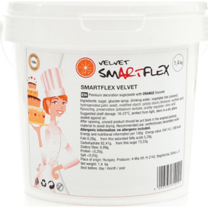 Smartflex Velvet Pomeranč 1,4 kg (Potahovací a modelovací hmota na dorty) - Smartflex
