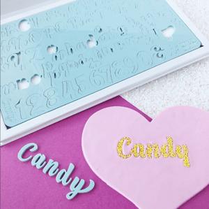 Vytlačovací abeceda Candy Sweet Stamp