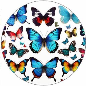 Jedlý papír barevní motýli 19,5 cm - Pictu Hap