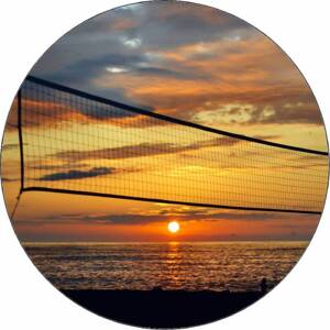 Jedlý papír volejbalová síť při západu slunce 19,5 cm - Pictu Hap