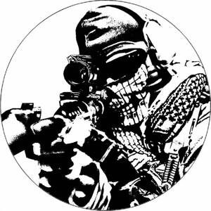 Jedlý papír Call of duty černobílá ilustrace bojovník 19,5 cm - Pictu Hap