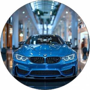 Jedlý papír BMW modré zepředu 19,5 cm - Pictu Hap