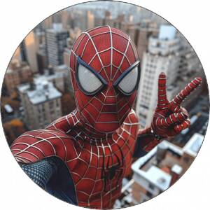 Jedlý papír Spiderman selfie 19,5 cm - Pictu Hap