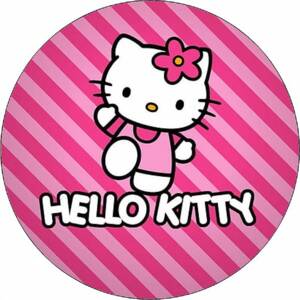 Jedlý papír Hello Kitty v růžovém oblečku 19,5 cm - Pictu Hap