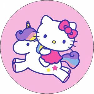 Jedlý papír Hello Kitty na jednorožci 19,5 cm - Pictu Hap
