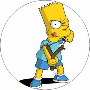 Jedlý papír Bart Simpson s prakem 19,5 cm - Pictu Hap