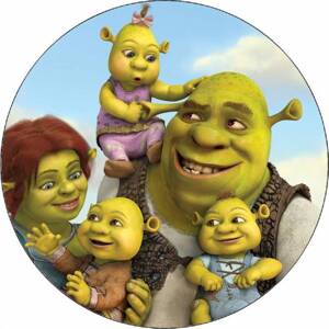 Jedlý papír Shrek a rodina 19,5 cm - Pictu Hap
