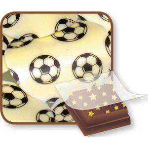 Bombasei transfer fólie Fotbalové míče tmavé 36,5 x 25 cm - dortis