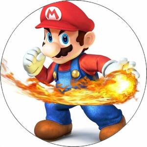 Jedlý papír Super Mario a ohnivá koule 19,5 cm - Pictu Hap