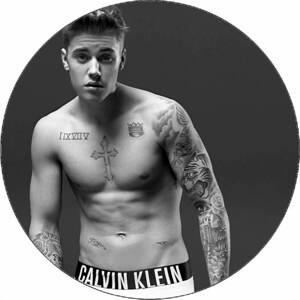 Jedlý papír Justin Bieber s tetováním 19,5 cm - Pictu Hap