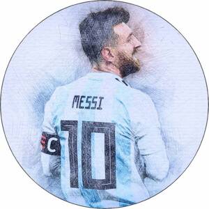 Jedlý papír Lionel Messi portrét 19,5 cm - Pictu Hap
