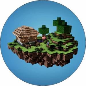 Jedlý papír Minecraft ostrov 19,5 cm - Pictu Hap