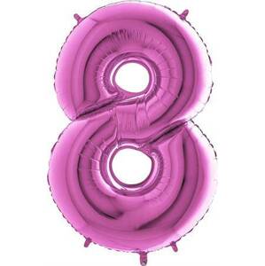 Nafukovací balónek číslo 8 růžový 102cm extra velký - Grabo