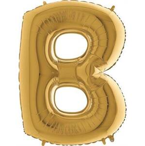 Nafukovací balónek písmeno B zlaté 102 cm Grabo