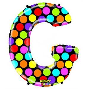 Nafukovací balónek písmeno G barevné 102 cm Grabo