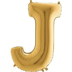 Nafukovací balónek písmeno J zlaté 102 cm Grabo