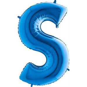 Nafukovací balónek písmeno S modré 102 cm Grabo
