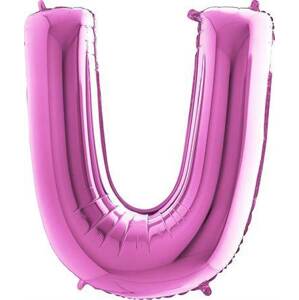 Nafukovací balónek písmeno U růžové 102 cm Grabo