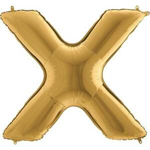 Nafukovací balónek písmeno X zlaté 102 cm Grabo
