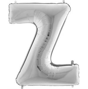 Nafukovací balónek písmeno Z stříbrné 102 cm Grabo