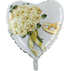 Nafukovací balónek bílé růže 46 cm Grabo