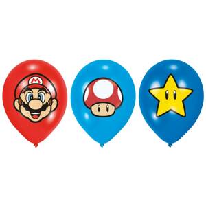 Nafukovací balónky Super Mario 27,5cm 6ks - Amscan