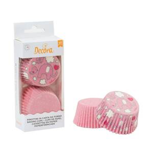 Košíčky na muffiny 36ks růžový slon Decora