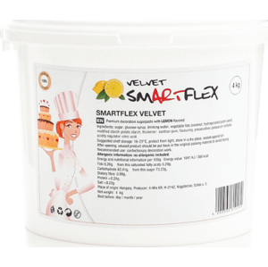 Smartflex Velvet Citron 4 kg (Potahovací a modelovací hmota na dorty) - Smartflex