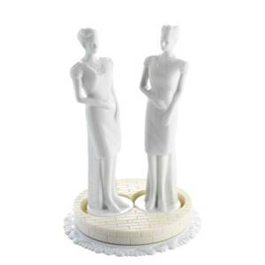 Svatební figurka na dort bílá - lesbičky Gunthart