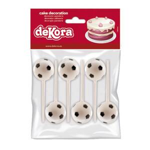 Zápich do dortu, nebo cupcakes - fotbalové míče Dekora