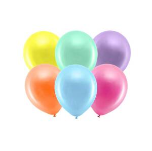 Metalické balónky 23cm 100ks barevné - PartyDeco