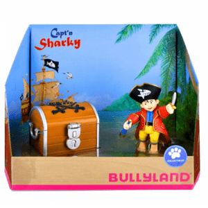 Figurka na dort Pirát s pokladem kapitán Shary - Bullyland