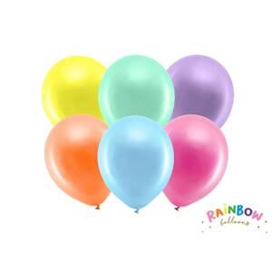 Metalické balónky 23cm 10ks barevné - PartyDeco