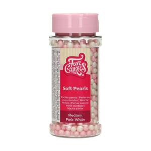 Cukrové dekorace bílo-růžové perly 60g - FunCakes