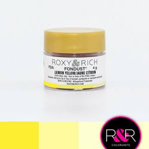 Prachová barva 4g citrónově žlutá - Roxy and Rich