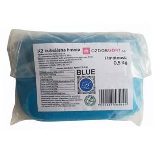 Potahovací hmota K2 na dorty 0,5kg modrá K2