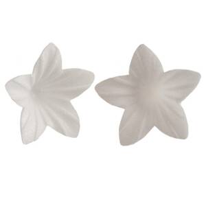 Bílé květy z jedlého papíru 400ks 2cm - Dekora