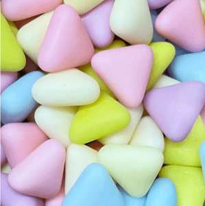 Cukrové zdobení pastelové trojúhelníky 80g Scrumptious