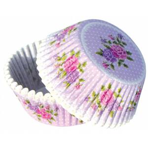 Košičky na muffiny růžové růžičky (50 ks) Alvarak