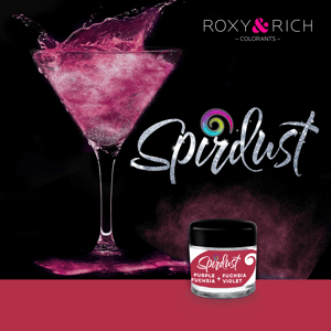Metalická barva do nápojů Spirdust fialová fuchsie 1,5g - Roxy and Rich