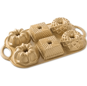 NW Mini bábovky Premium gold plát se 6 formičkami 3,5 cup zlatá Nordic Ware