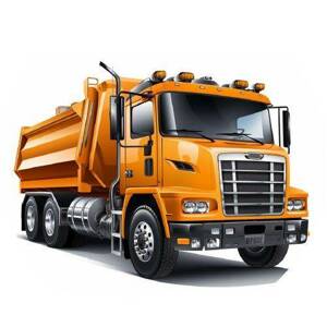 Jedlý papír nákladní auto oranžové 19,5cm PICTURE