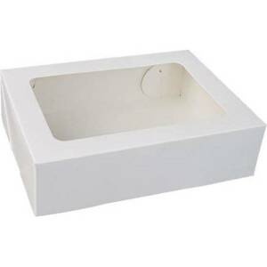 Krabička na makronky bílá 23 x 18 x 5 cm (na 12 kusů) - dortis