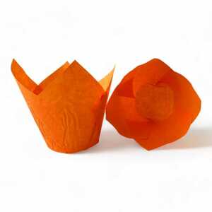 Cukrářský košíček Tulip oranžový 24ks