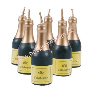 Dortové svíčky - láhev šampaňského