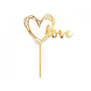 Zapichovací dekorace Zlaté srdce Love