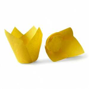 Cukrářský košíček Tulip žlutý 24ks
