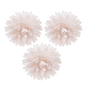 Jedlý papír 3D bílé květy 12ks