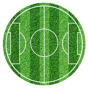 Fondánový obrázek fotbalové hřiště, kruh